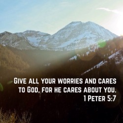 staypozitive:  It doesn’t matter what you’re going through, no matter how bad you’ve screwed up, the choices that you’ve made, the things that have been done to you, or the hurt that you are feeling.  God cares about you, give Him those things.