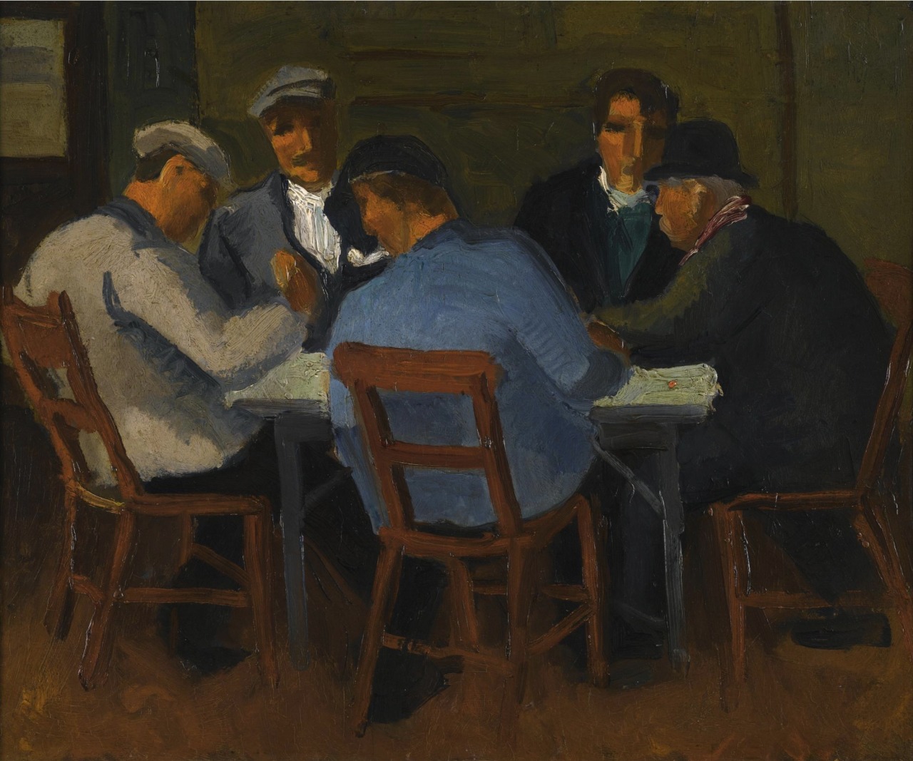 thunderstruck9:  Christopher Wood (British, 1901-1930), The Card Players. Oil on