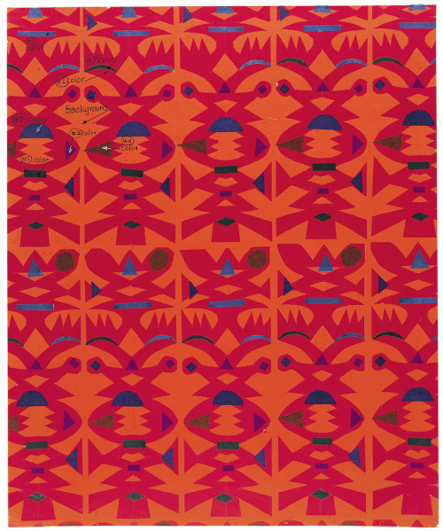 Collage, Design for Printed Textile-CutoutAlexander Girard (American; 1907–1993)1954Tissue paper, co