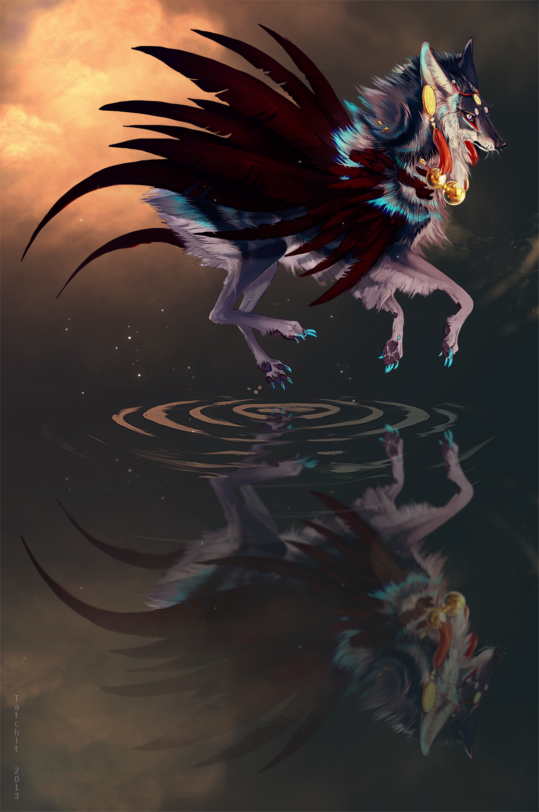 wolfkinz:  Feathered Canines - by Tatchit