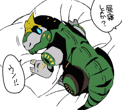 konrenmaru34:  Let us sleep side-by-side in the bed!