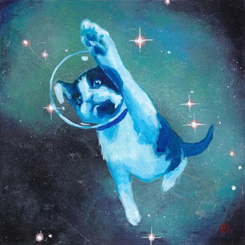 sosuperawesome:Space Cats by Bronwyn Schuster on inprntMore posts like this