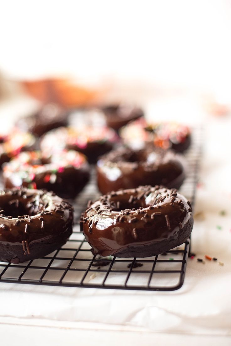 intensefoodcravings:  Chocolate Doughnuts | A Sweet Pea Chef