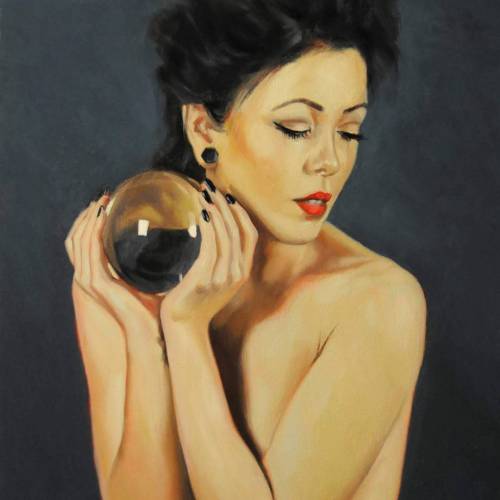 painting of my likeness by Mark adams.I am mystified as to how one would paint a clear sphere. It&rs