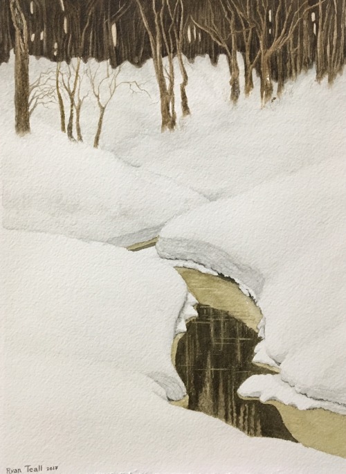 ryanteall:Ryan Teall, Watercolor study after Ivan Bilibin, February 2017