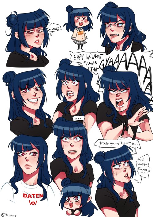 poluslus:
“Yohane sketchpages 😈
Drew this to practice expressions and also her hair bc bangs like hers usually give me trouble
Twitter
”