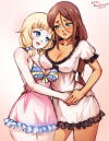Sex #729 Nene Sakura x Umiko Ahagon (New Game!)Support pictures