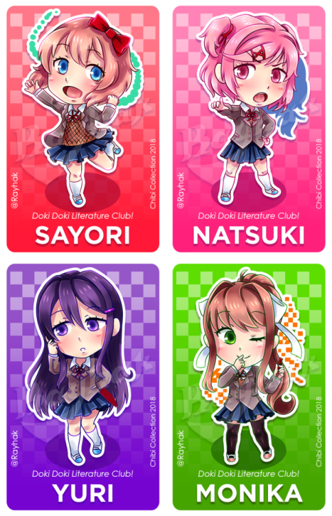 Doki Doki Literature Club Chibi collection set!