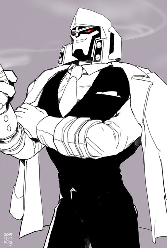 kkingkk:  Improved ver of TFA Company AU President Megatron for@kakjelly . I love