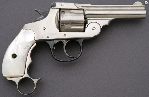 peashooter85:Iver Johnson top break revolver with rare knuckle attachment, late 19th century.