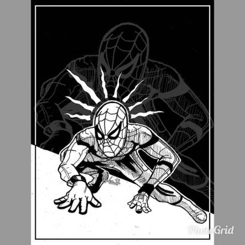 Inktober Day 10 Spiderman (my Favorite Hero) #vasjk #spiderman #inktober #comics