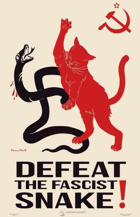 Nathan Nun, ‘Defeat the Fascist Snake’, 2018SourceAlso, the original anti-fascist propag