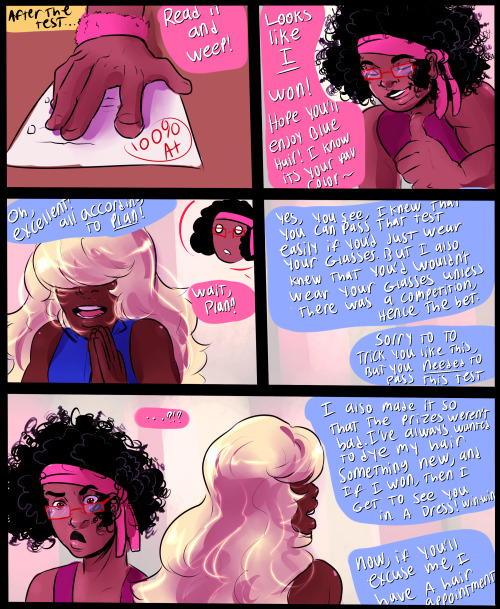 askthefamilyoflove:  //(( Here’s my explanation on Sapphire’s hair and Ruby’s glasses! Ruby has Dyslexia but is too stubborn to wear her glasses even though they help out a lot. Sapphire fixes that~ Script under cut//)) Keep reading 