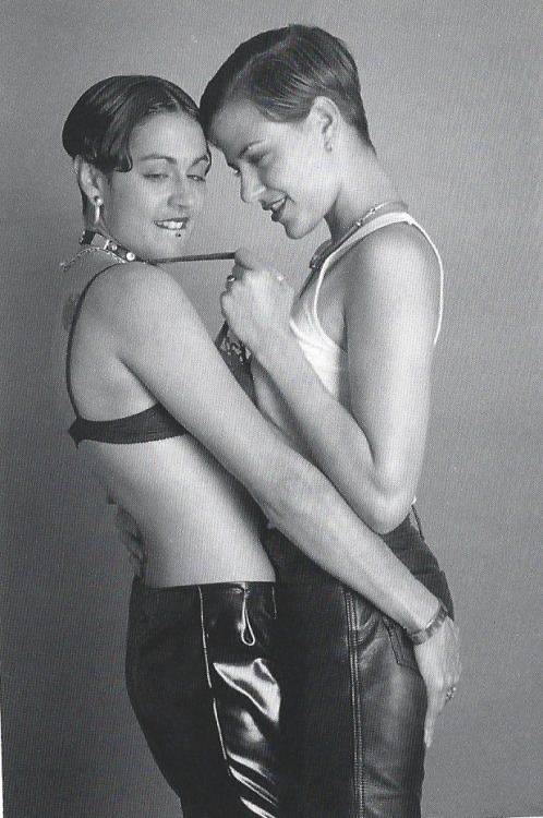lesbianartandartists:Chloe Atkins, Girls’ Night Out: Gina and Jenna, 1998 #images#couples