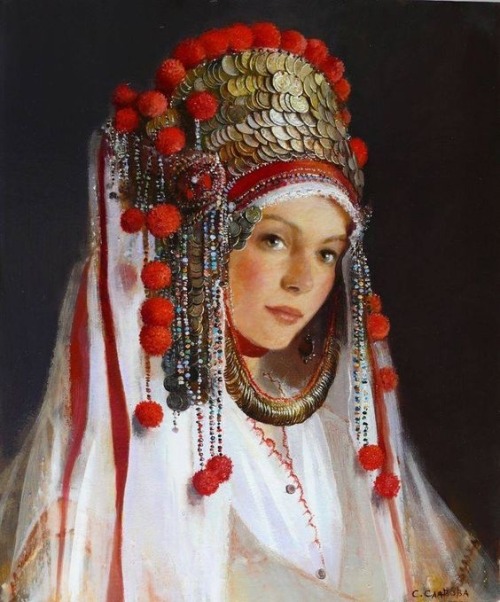 sabahzora: Paintings of Bulgarian women by Snezhana Slavova