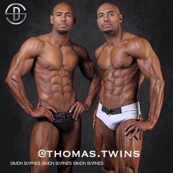 aworldofmenz:  hottestmenontheplanet:  The Thomas Twins UK Bodybuilders  A World of Menz   Yes twins