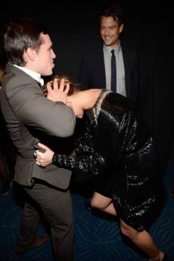 peetatoast:  peetaslongbun:  WHAT WHAT IS GOING ON  JOSH’S FACE AND WHY IS SHE HEADBUTTING HIM 