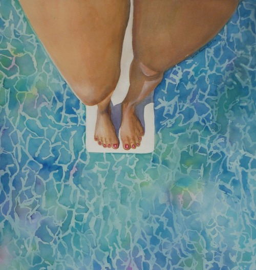 Diane Cox - Turquoise Temptation  Paintings: Watercolors, Gouache on Arches