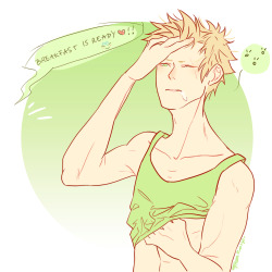 keepcalmkeepdrawing:  bunny boy woke up!~ (ㅇㅅㅇ❀) (still