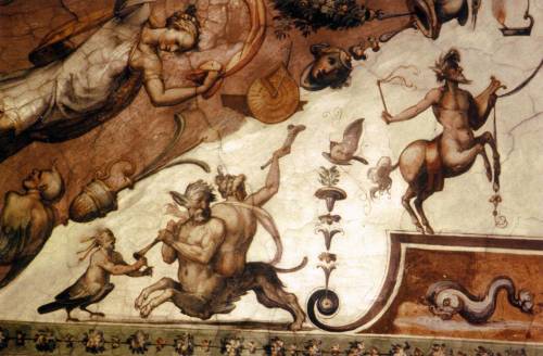 centuriespast:ALLORI, AlessandroFresco decoration (detail)1560sFrescoCorridoio Vasariano, Uffizi, Fl