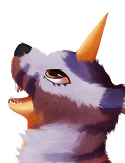 nippon-okami:  it didnt turned out that well … fur practice on my favorite digimon —&gt; gabumon