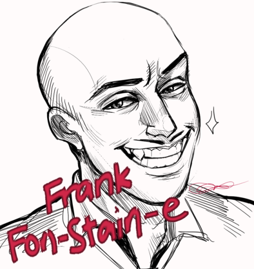 aesart:A lovely person requested Frank’s sharp toothy smile, and Cohen in his Hot Mess™ artist cloth