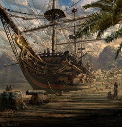 hms-surprise:  Port Royal by Sarel Theron