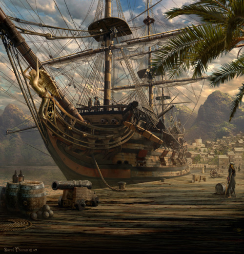 hms-surprise:  Port Royal by Sarel Theron 