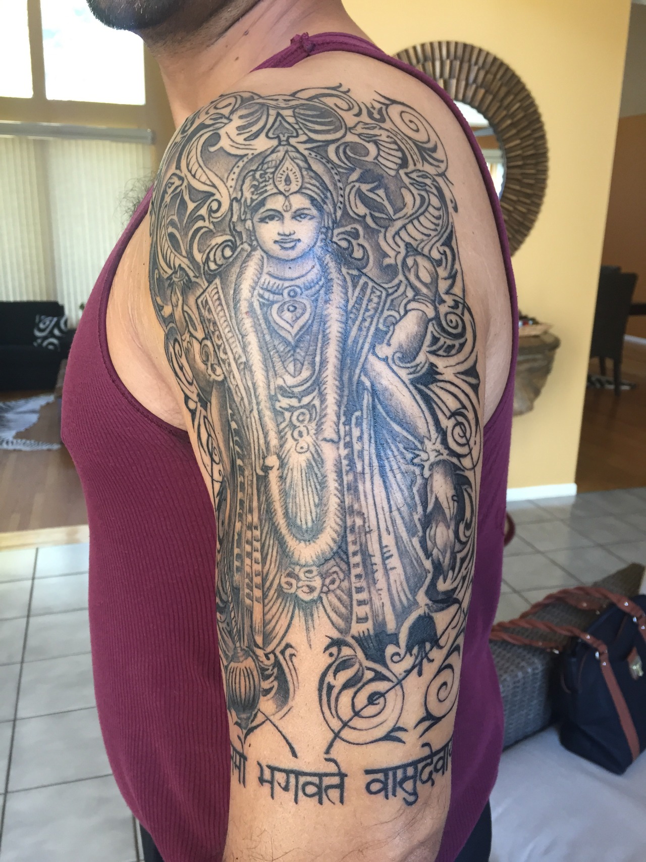 Krishna with Vishnu Tattoo  Ace Tattooz