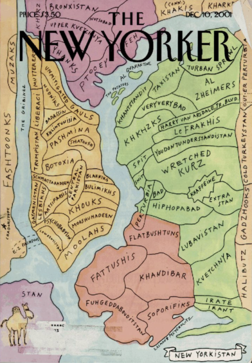 Rick Meyerowitz & Maira Kalman. "New Yorkistan". The New Yorker cover. December 10, 20