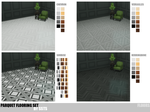 strangestorytellersims:strangestorytellersims: PARQUET FLOORING SET by SSTS New meshes Base game com
