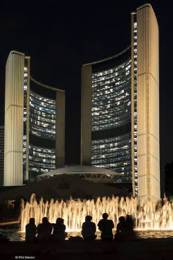 justbmarks:  Toronto City Hall at nightSource: