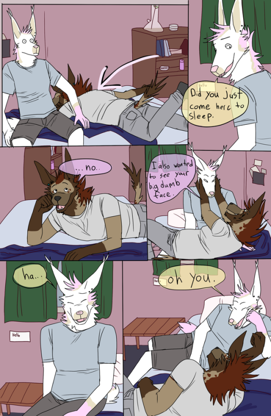 wlwzine: 1st page of “chillin” its a couple of characters from a comic called