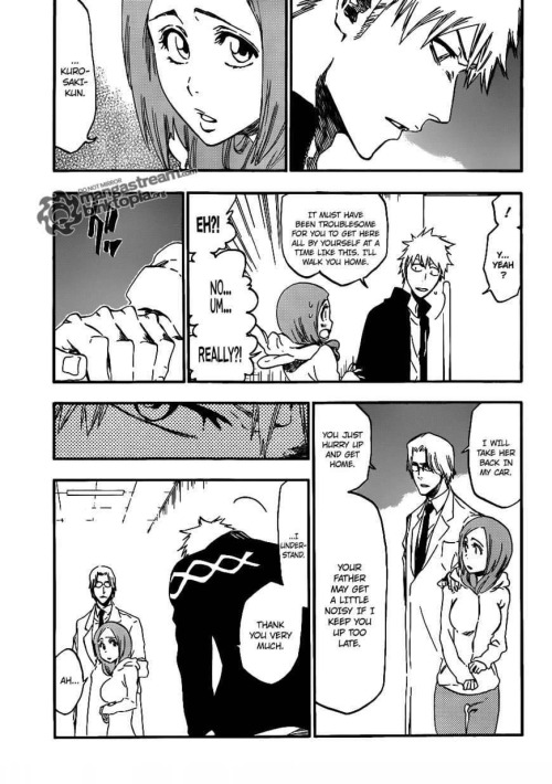 Aww..Despite worrying about the incident with the mysterious attacks, Ichigo akwardly &lsquo;tells&r