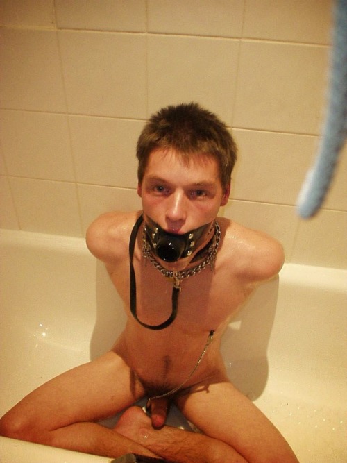 Gagged tied twink boys