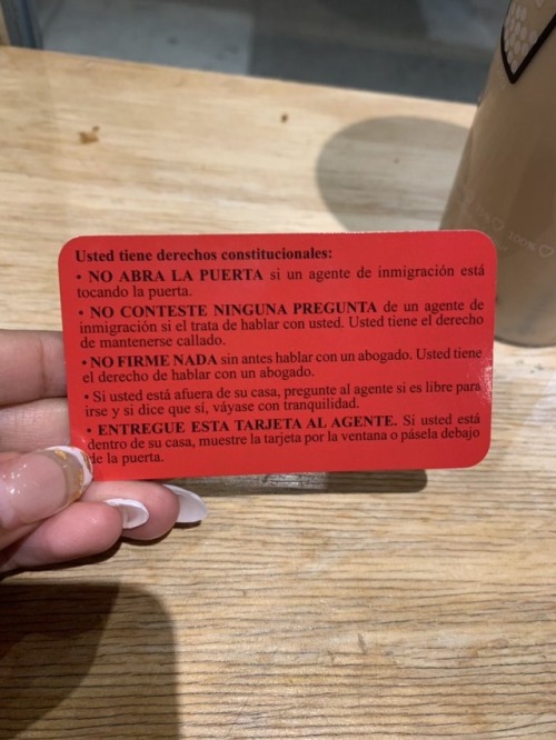 profeminist: kropotkinisrecruitin:  kropotkinisrecruitin:   profeminist:  “Fuck #Ice shoutout to my Mexicans , pass this shit” -   Fabio Ochoa @QuePasaWindow      All the people in the notes saying “they aren’t protected by the Constitution,”