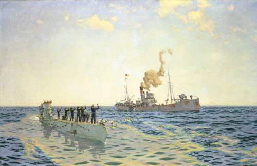 Surrender of U-111 to the Trawler &lsquo;Lady Shirley&rsquo; - Charles Pears