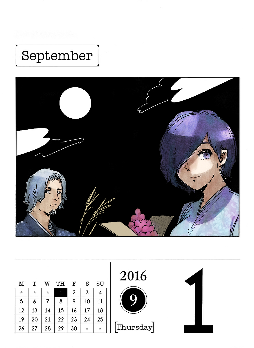 September 1, 2016Yomo and Touka greet us to start the month!This day is also known