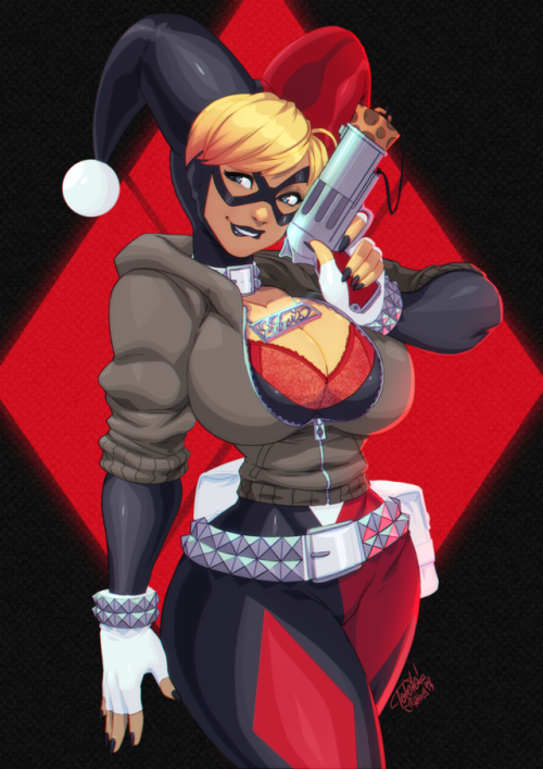 Harley Quinn (based on a version i drew up a while back shorturl.at/tM456 ) drawn up for this month&