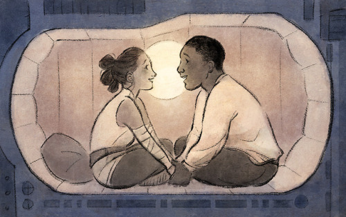anneberrysartblog:  @errrbodylovesfinn   If Last Jedi wont give us Finnrey cuddles, I will! :) Actually it was the lovely and kind Em, @finnreyfridays  who commissioned these pieces. I am always so, so happy when a commission request from her pops