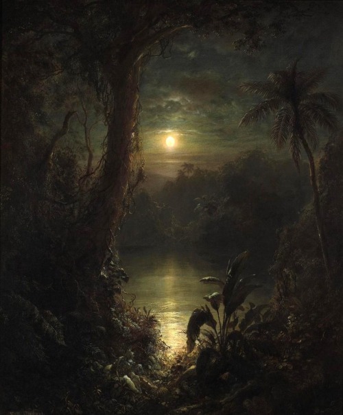 0pheli0:  Twilight In The Tropics (A Tropical Moonlight)  Artist: Frederic Edwin Church Date: 1874 0