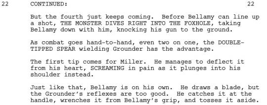 Here’s the next scene from “We Are Grounders, Part 2″, written by Jason Rothenberg. Hold on to your hats!