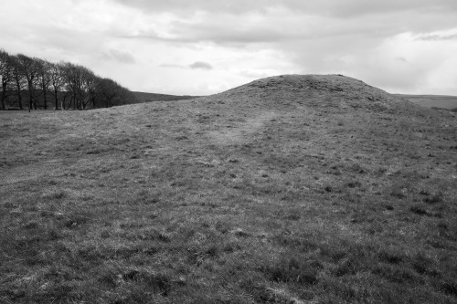 Gib Hill Barrow, Derbyshire, 30.4.16. The monument is distinctive in that the initial Neolithic oval