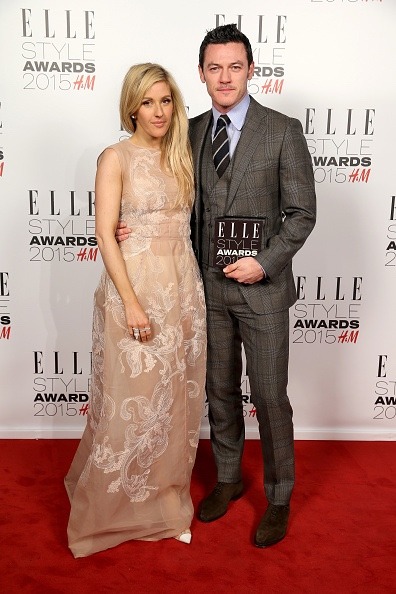 tomhiddlesedits:Luke Evans and ellie goulding at the elle style awards 2015 luke