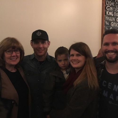 justjensenanddean: Jensen with fans | Family Business Beer Company (January 13, 2018), part 4 [x x x