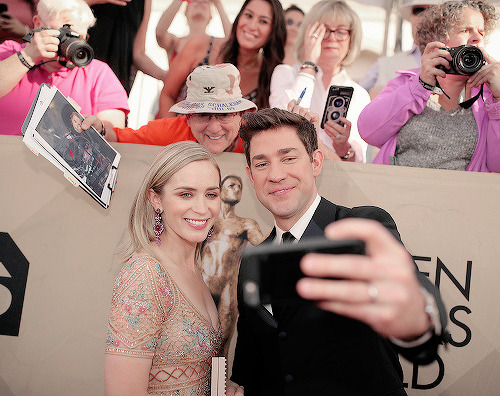 Emily Blunt attends The 23rd Annual Screen Actors Guild Awards at The Shrine Auditorium on January 2