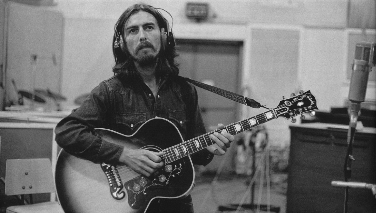 George Harrison during the Abbey Road sessions (10...