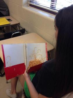 twirpy:  When ur teacher thinks you’re listening but ur really eating spaghetti  