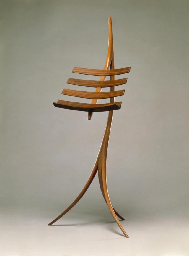 Wendell Castle, Music Rack, 1964. Oak, rosewood.  Museum of Arts and Design, New York