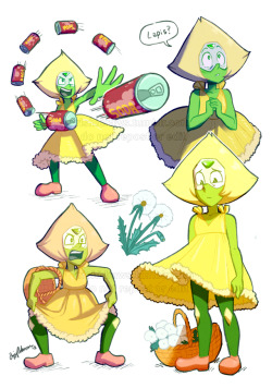 rishidraws:There was a lot to appreciate about those recent SU episodes, but Peridot’s flower girl dress was a fave.